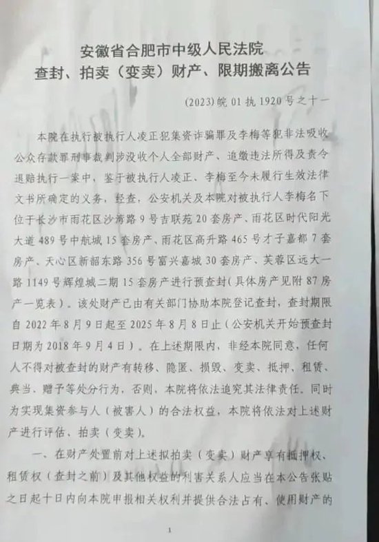 合肥女子在長沙坐擁87套房，因涉罪被查封，即將被法院拍賣！  第4張