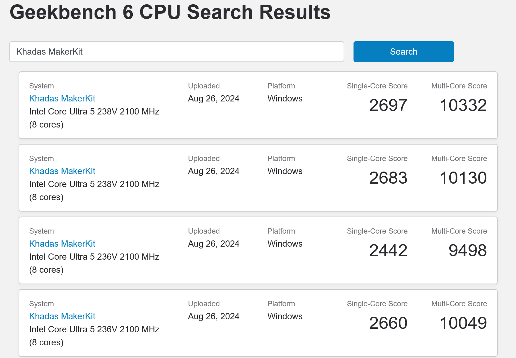 英特爾 Ultra 5 238V 處理器 GeekBench 6 跑分首曝，單核超銳龍 9 7845HX