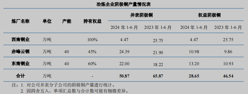 云南銅業(yè)H1凈利潤微增 西南銅業(yè)減產(chǎn)超20萬噸銅|財(cái)報(bào)解讀  第2張