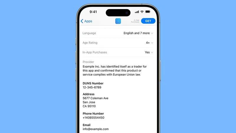 已生效：蘋果歐盟 App Store 實(shí)施新規(guī)，開發(fā)者需公示聯(lián)系信息  第1張