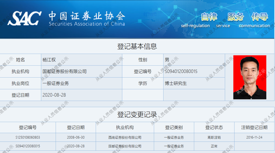 又一券商總經(jīng)理出事！違法炒股？國都證券總經(jīng)理被立案調(diào)查并辭職！  第2張